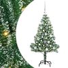 vidaXL Tekoinen joulukuusi lumiflockilla ja LED-valolla 120 cm