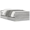 vidaXL S&auml;ngynrunko laatikoilla harmaa Sonoma 90x200 cm