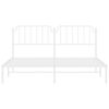 vidaXL Metallinen s&auml;ngynrunko p&auml;&auml;dyill&auml; valkoinen 180x200 cm