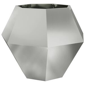 vidaXL Kukkalaatikko Hopea 100 x 100 x 80 cm Galvanoitu ter&auml;s