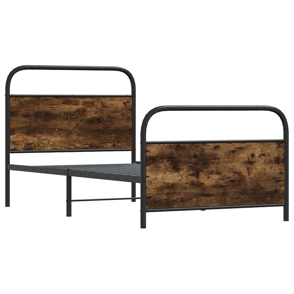 vidaXL S&auml;ngynrunko ilman patjaa 100x200 cm savutammi tekninen puu