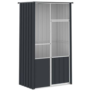 vidaXL Lintuh&auml;kki antrasiitti 115x78x200 cm galvanoitu ter&auml;s