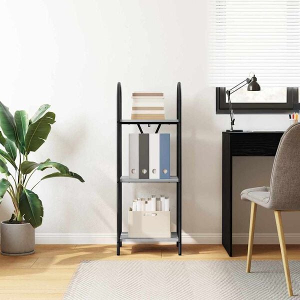 vidaXL Kirjahylly Harmaa Sonoma 40 x 30 x 109 cm Tekninen puu