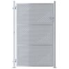 vidaXL Puutarhaportti 85 x 144 cm Ruostumaton ter&auml;s Hopea Lukittava