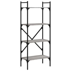 vidaXL Kirjahylly 4 kerrosta harm Sonoma 56x31,5x138,5 cm tekninen puu