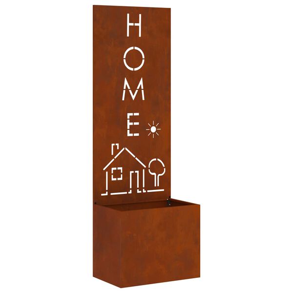 vidaXL Puutarhan yksityisyyden verho Viivakuvio Ruosteinen 50 x 140 cm