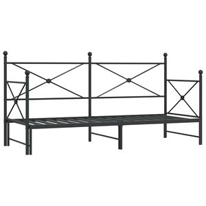 vidaXL-vuodesohva vy&ouml;rykkeell&auml; ilman patjaa Musta 90x200 cm Ter&auml;s
