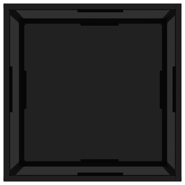 vidaXL Sohvapöytä musta 60x60x35 cm karkaistu lasi