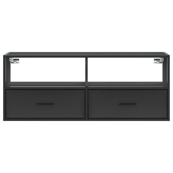 vidaXL TV-taso musta 100x31x39,5 cm tekninen puu ja metalli