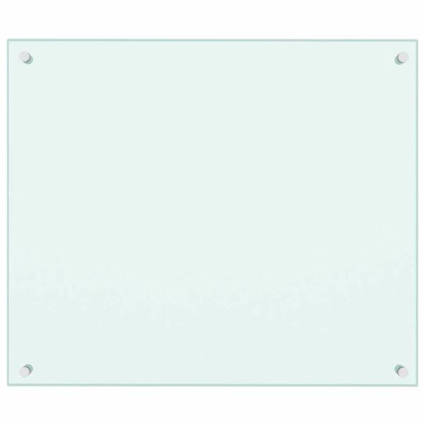 vidaXL Keittiön roiskesuoja valkoinen 70x60 cm karkaistu lasi