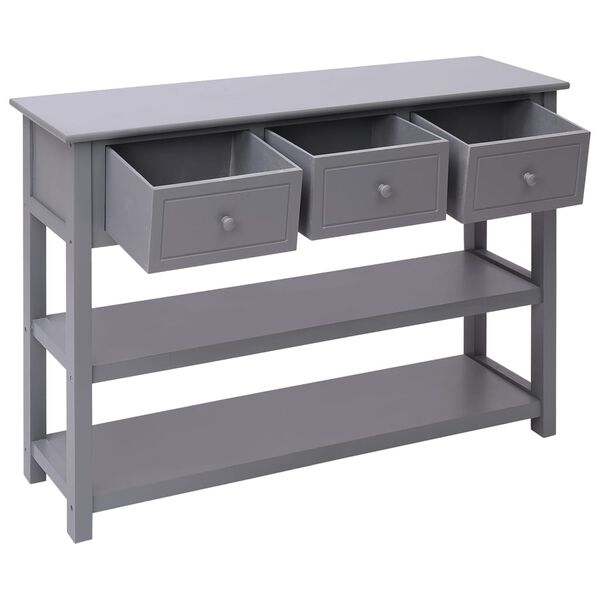 vidaXL Senkki harmaa 108x30x76 cm t&auml;ysi keisaripuu