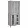 vidaXL Kaappi harmaa Sonoma 69,5x34x180 cm tekninen puu
