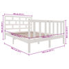 vidaXL Sängynrunko valkoinen täysi mänty 140x190 cm