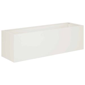 vidaXL Puutarha ruukku valkoinen 80 x 30 x 30 cm Kylm&auml;valssattu ter&auml;s