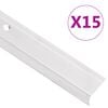 vidaXL Portaikon suojukset L-muotoiset 15 kpl alumiini 100 cm hopea