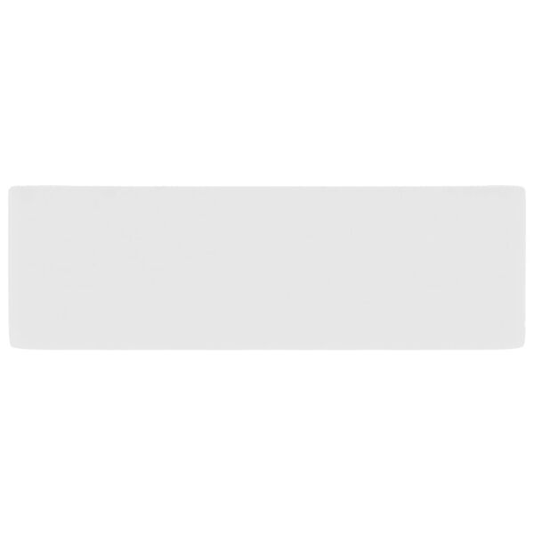 vidaXL Ylellinen pesuallas matta valkoinen 41x30x12 cm keraami