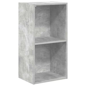vidaXL 2-tasoinen kirjahylly betoninharmaa 40x30x76,5 cm lastulevy