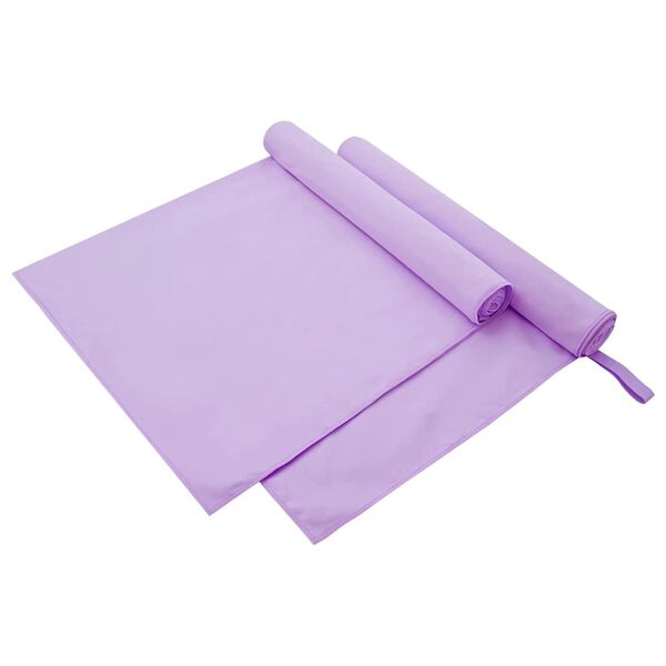 vidaXL Urheilupyyhkeet 2 pcs Violetti 180 x 90 cm