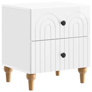 vidaXL Y&ouml;p&ouml;yt&auml;kaappi Korkeakiiltoinen valkoinen 43 x 34,5 x 48 cm