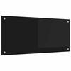 vidaXL Keitti&ouml;n v&auml;litila Musta 90 x 40 cm karkaistu lasi