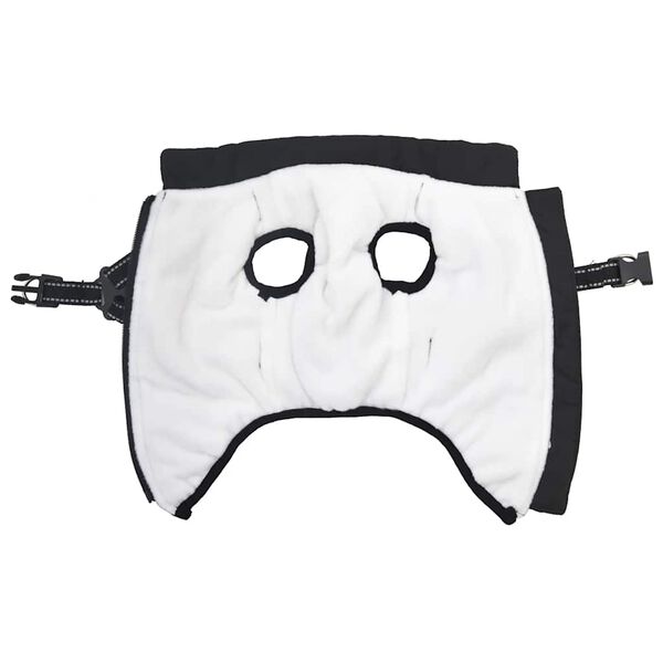 vidaXL Koiran takki valjailla vedenpit&auml;v&auml; heijastava musta L28