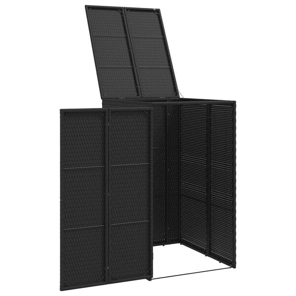 vidaXL Roska-astiakotelo Musta 65 x 80 x 115 cm Polyeteeni