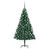 vidaXL Tekojoulukuusi palloilla esivalaistu vihre&auml; 120 cm PVC