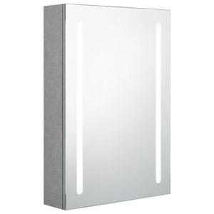 vidaXL LED kylpyhuoneen peilikaappi betoninharmaa 50x13x70 cm