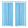 vidaXL Mikro-satiiniverhot silmukoilla 2 kpl 140x225 cm Turkoosi
