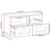 vidaXL TV-kaappi hyllyll&auml; Ruskea 70 x 33 x 46 cm Kiinte&auml; mango puu