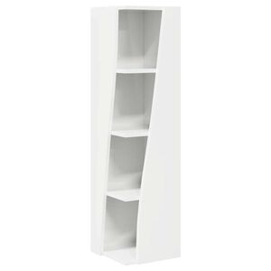 vidaXL Kulmakaappi Korkean kiillon valkoinen 27,5x27x102cm