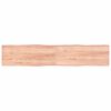 vidaXLP&ouml;yt&auml;levy ruskea 200x40x(2-6)cm k&auml;sitelty t&auml;ystammi el&auml;v&auml; reuna