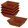 vidaXL Puutarha ruukku 5 pcs Ruosteinen 50 x 50 x 15 cm Kulunut Ter&auml;s
