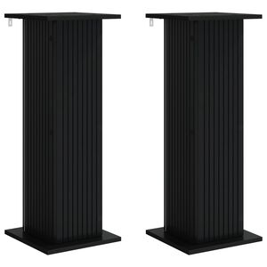 vidaXL Kasviteline 2 kpl Musta 30,5 x 30 x 80,5 cm Tekninen puu