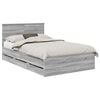 vidaXL S&auml;ngyn runko Harmaa Sonoma 4FT Small Double Insin&ouml;&ouml;ripuuta