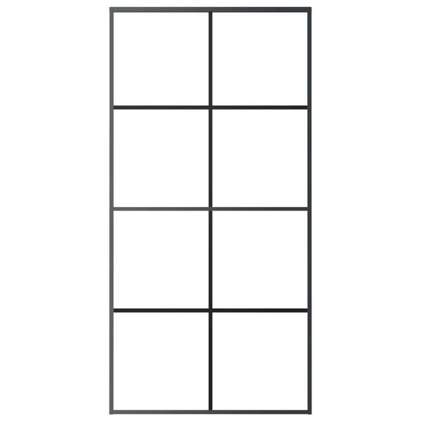 vidaXL Liukuovi alumiini ja ESG-lasi 102,5x205 cm musta