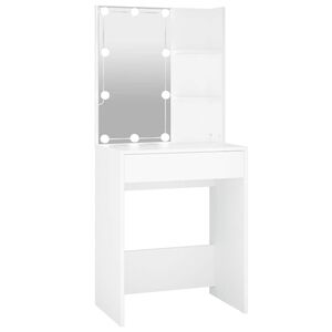 VidaXL Peilip&ouml;yt&auml; LED-valoilla valkoinen 60x40x140 cm