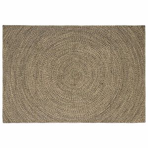 vidaXL Alue Matto Luonnollinen ja musta 160 x 230 cm Juutti