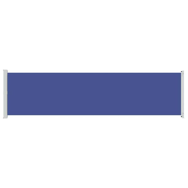 vidaXL Sis&auml;&auml;nvedett&auml;v&auml; terassin sivumarkiisi 600x160 cm sininen
