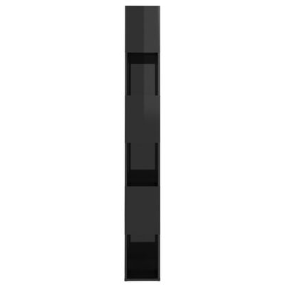 vidaXL Kirjahylly/tilanjakaja korkeakiilto musta 60x24x186 cm