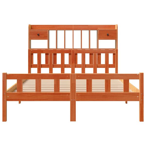 vidaXL S&auml;nky kirjahyllyll&auml; ei patjaa vahanrusk. 150x200 cm t&auml;ysi m&auml;nty