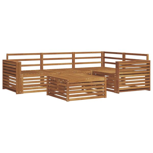 vidaXL Ulkosohvakokoelma 5 pcs Luonnollinen Tihe&auml; akasiapuu