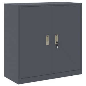 vidaXL S&auml;ilytyskaappi Antrasiitti 90 x 40 x 90 cm Ter&auml;s