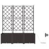 vidaXL Puutarha ruukku 3 pcs Ruskea Ter&auml;s
