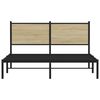 vidaXL Metallinen s&auml;ngynrunko ilman patjaa Sonoma-tammi 140x200 cm