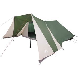 vidaXL Tipi-teltta 12 hengelle Vihre&auml; taffeta