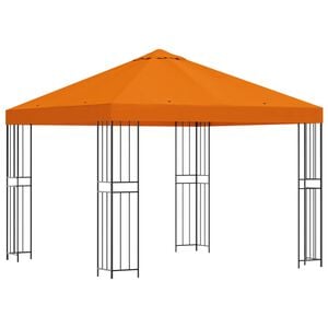 vidaXL Huvimaja 3 x 3 m Oranssi Polyesteri ja ter&auml;s 190 gsm