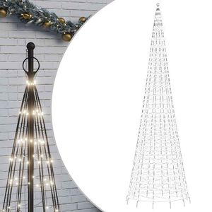 vidaXL LED joulukuusi 1534 kylm&auml;n valk. LED-valoa 500 cm