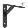 vidaXL Sein&auml;telineet kpl 20x2,5x14 cm musta ruostumaton ter&auml;s