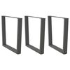 vidaXL Ruokap&ouml;yd&auml;n jalat V-muotoiset 3 kpl antrasiitti 90x(72-73,3) cm ter&auml;s